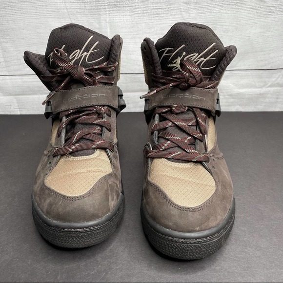 Air Jordan | Brown Suede Jordan Flight 45 Trk High Boot Sneaker 5.5Y - Picture 3 of 11